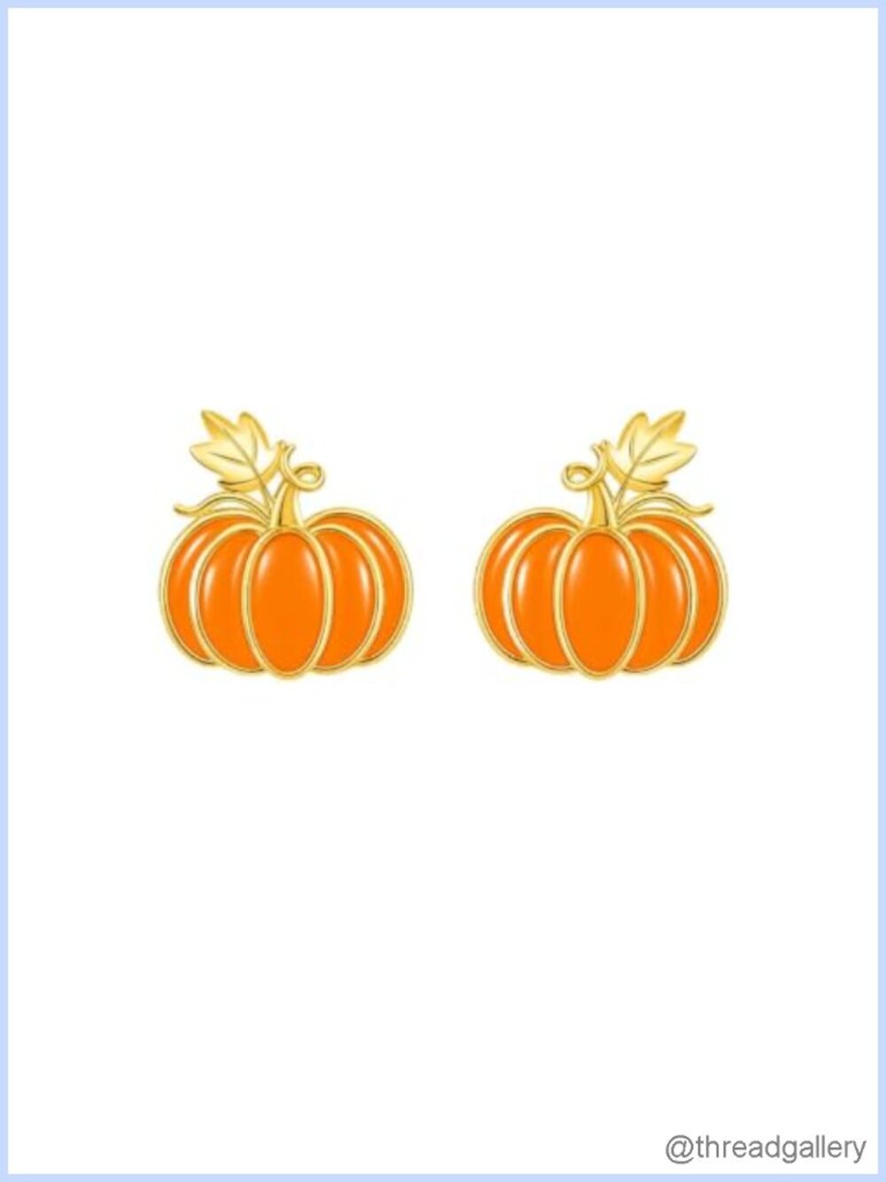 Sterling Silver Pumpkin Stud Earrings Fall Thanksgiving Jewelry Gift